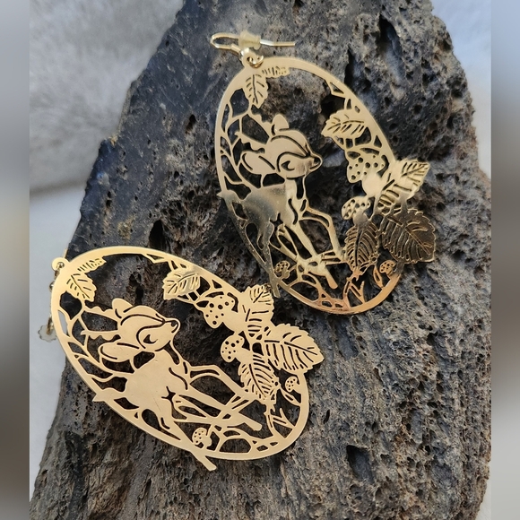 NWOT Vintage Bambi earrings - Picture 3 of 9
